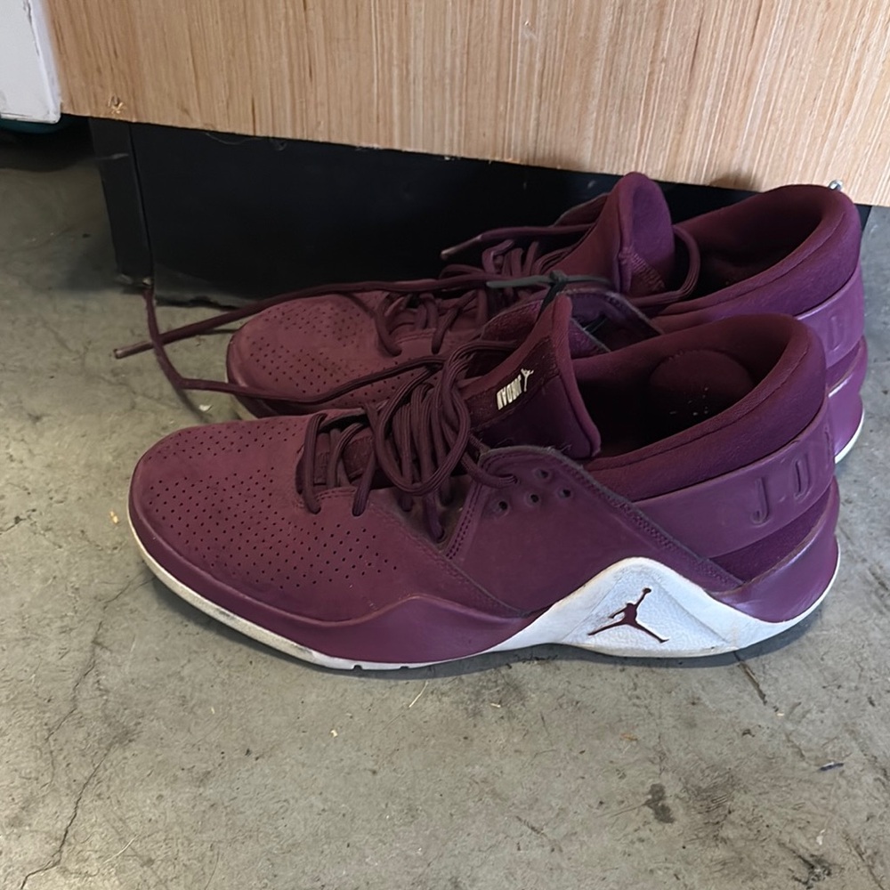 Jordan Athletic Shoes in Burgundy and White